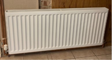 large radiator with a trv