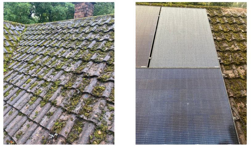 solar panels fitted onto a roof