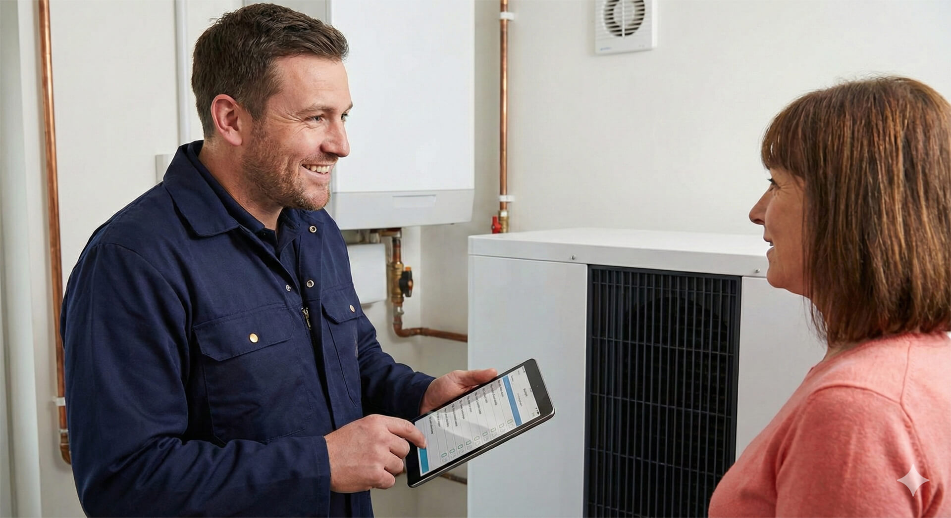 Improveasy engineer talking with a customer