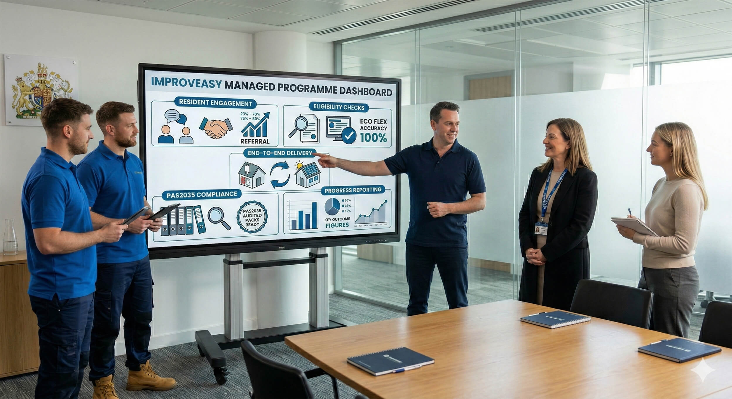 The Improveasy team presenting their solution