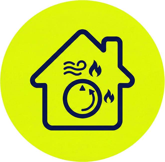 Ventilation and heating controls to improve comfort icon