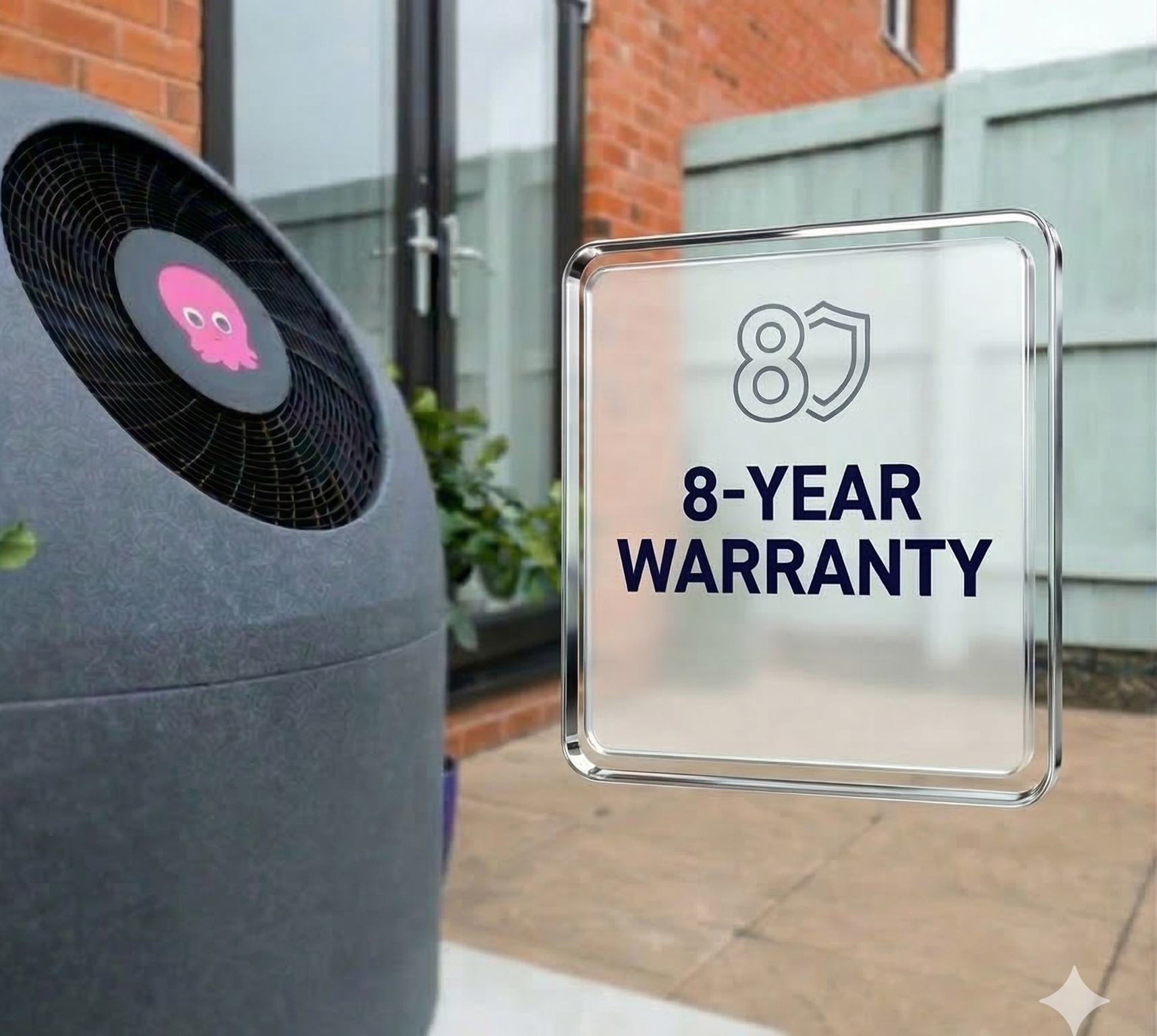 Backed by a 8-Year Warranty is an Octopus Cosy